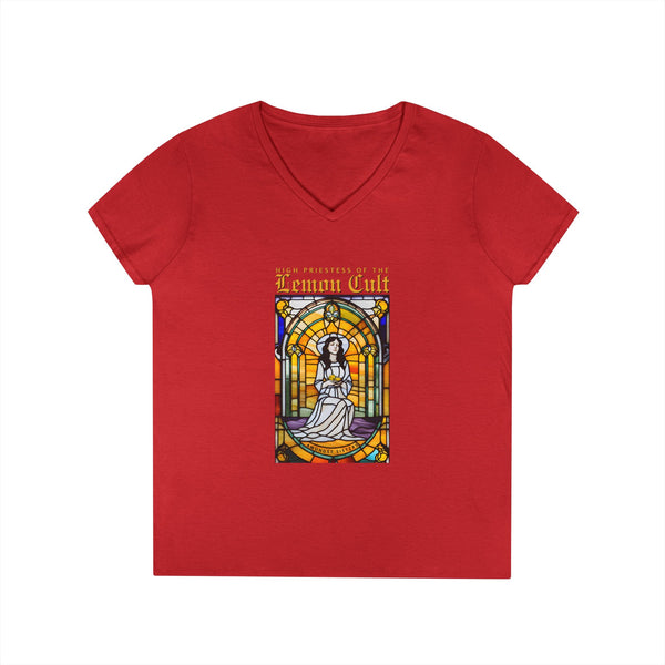 High Priestess of the Lemon Cult V‑Neck T-Shirt
