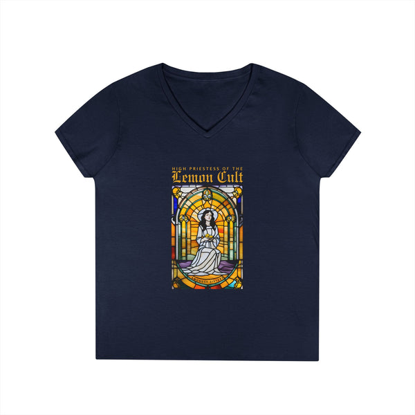 High Priestess of the Lemon Cult V‑Neck T-Shirt
