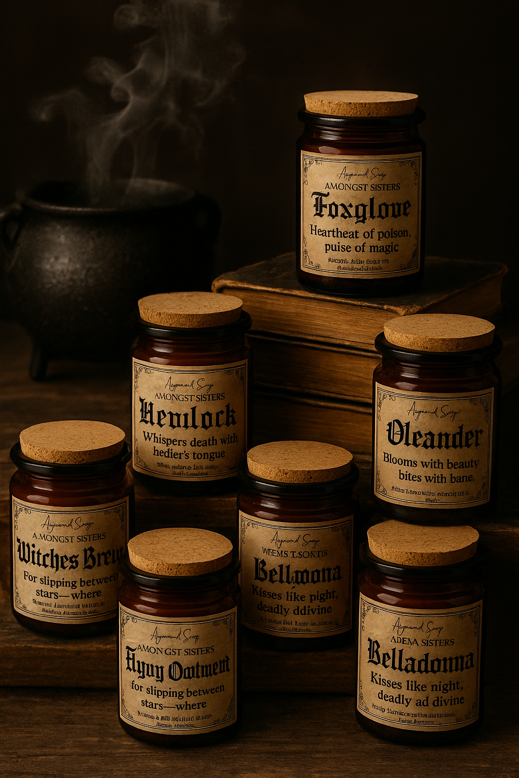 The Witches Poisons Collection - 100gm Soy Wax Candles