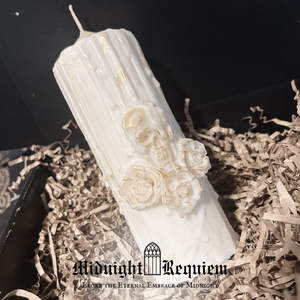 The Mourning Pillar - 20cm Soy Wax Pillar Candle - Midnight Requiem Collection