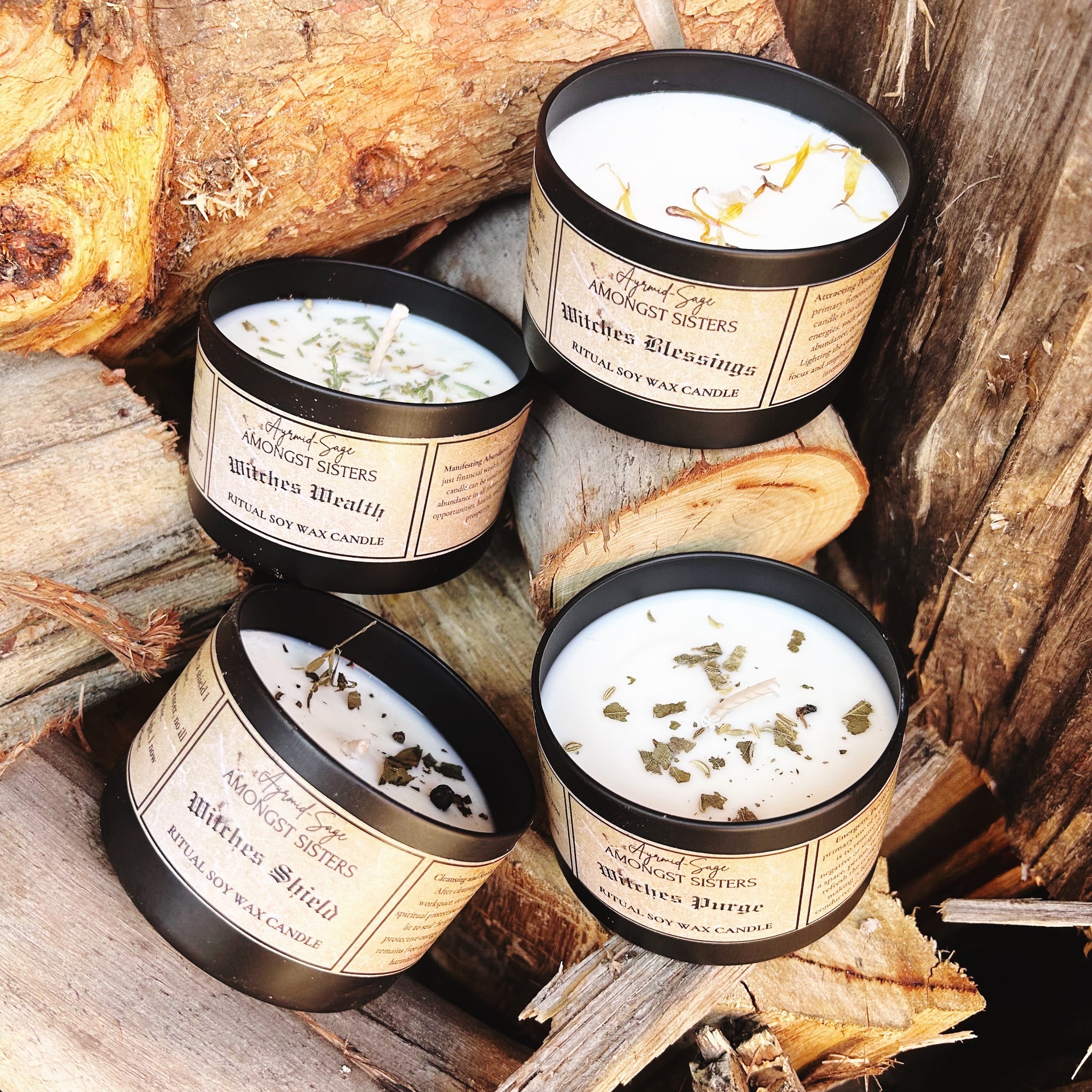 "The Witches" Collection - 160gms Soy Wax Candles